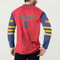 Custom Spain 2024 Football Button Sweatshirt La Roja Go Champions - Wonder Print Shop