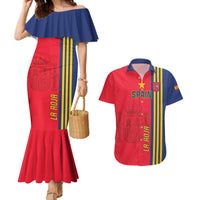 Custom Spain 2024 Football Couples Matching Mermaid Dress and Hawaiian Shirt La Roja Go Champions - Wonder Print Shop