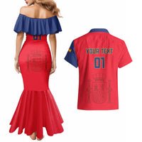 Custom Spain 2024 Football Couples Matching Mermaid Dress and Hawaiian Shirt La Roja Go Champions - Wonder Print Shop