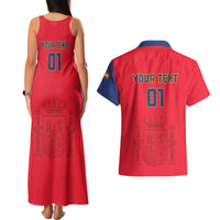 Custom Spain 2024 Football Couples Matching Tank Maxi Dress and Hawaiian Shirt La Roja Go Champions - Wonder Print Shop