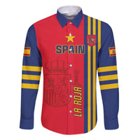 Custom Spain 2024 Football Family Matching Long Sleeve Bodycon Dress and Hawaiian Shirt La Roja Go Champions - Wonder Print Shop