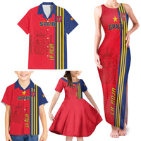 Custom Spain 2024 Football Family Matching Tank Maxi Dress and Hawaiian Shirt La Roja Go Champions - Wonder Print Shop