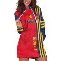 Custom Spain 2024 Football Hoodie Dress La Roja Go Champions - Wonder Print Shop