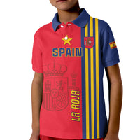 Custom Spain 2024 Football Kid Polo Shirt La Roja Go Champions - Wonder Print Shop