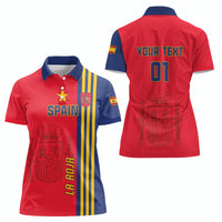 Custom Spain 2024 Football Women Polo Shirt La Roja Go Champions - Wonder Print Shop