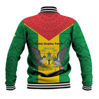 Sao Tome and Principe Independence Day Baseball Jacket Coat Of Arms Mix African Pattern - Wonder Print Shop