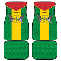 Sao Tome and Principe Independence Day Car Mats Coat Of Arms Mix African Pattern - Wonder Print Shop