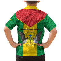 Sao Tome and Principe Independence Day Family Matching Mermaid Dress and Hawaiian Shirt Coat Of Arms Mix African Pattern - Wonder Print Shop