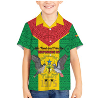 Sao Tome and Principe Independence Day Family Matching Mermaid Dress and Hawaiian Shirt Coat Of Arms Mix African Pattern - Wonder Print Shop