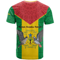 Sao Tome and Principe Independence Day T Shirt Coat Of Arms Mix African Pattern - Wonder Print Shop