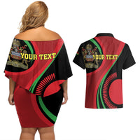 Malawi Independence Day Couples Matching Off Shoulder Short Dress and Hawaiian Shirt Unity and Freedom - Wonder Print Shop