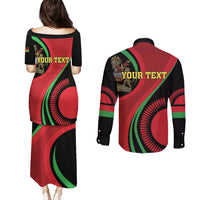 Malawi Independence Day Couples Matching Puletasi and Long Sleeve Button Shirt Unity and Freedom - Wonder Print Shop