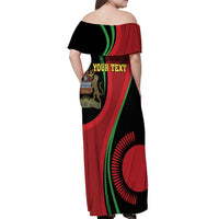 Malawi Independence Day Off Shoulder Maxi Dress Unity and Freedom - Wonder Print Shop