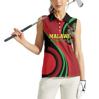 Malawi Independence Day Women Sleeveless Polo Shirt Unity and Freedom - Wonder Print Shop