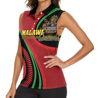 Malawi Independence Day Women Sleeveless Polo Shirt Unity and Freedom - Wonder Print Shop