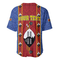 Eswatini African Pattern Baseball Jersey Swaziland Shield Siyinqaba - Wonder Print Shop
