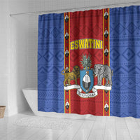 Eswatini African Pattern Shower Curtain Swaziland Shield Siyinqaba