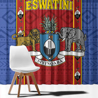 Eswatini African Pattern Window Curtain Swaziland Shield Siyinqaba - Wonder Print Shop