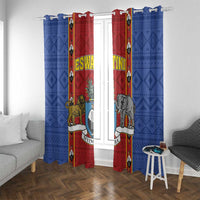 Eswatini African Pattern Window Curtain Swaziland Shield Siyinqaba - Wonder Print Shop
