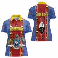 Eswatini African Pattern Women Polo Shirt Swaziland Shield Siyinqaba - Wonder Print Shop