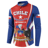 Chile Independence Day Button Sweatshirt September 18 Por la razon o la fuerza - Wonder Print Shop