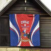 Chile Independence Day Quilt September 18 Por la razon o la fuerza - Wonder Print Shop