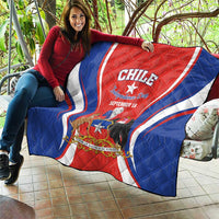 Chile Independence Day Quilt September 18 Por la razon o la fuerza - Wonder Print Shop