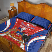 Chile Independence Day Quilt Bed Set September 18 Por la razon o la fuerza - Wonder Print Shop