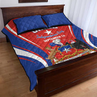 Chile Independence Day Quilt Bed Set September 18 Por la razon o la fuerza - Wonder Print Shop