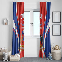 Chile Independence Day Window Curtain September 18 Por la razon o la fuerza - Wonder Print Shop