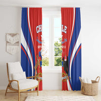 Chile Independence Day Window Curtain September 18 Por la razon o la fuerza - Wonder Print Shop