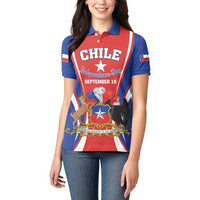 Chile Independence Day Women Polo Shirt September 18 Por la razon o la fuerza - Wonder Print Shop