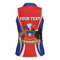 Chile Independence Day Women Sleeveless Polo Shirt September 18 Por la razon o la fuerza - Wonder Print Shop