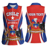 Chile Independence Day Women Sleeveless Polo Shirt September 18 Por la razon o la fuerza - Wonder Print Shop