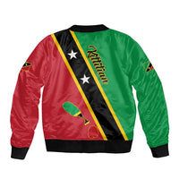 Saint Kitts and Nevis Sleeve Zip Bomber Jacket Country Above Self - Wonder Print Shop