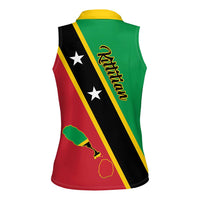 Saint Kitts and Nevis Women Sleeveless Polo Shirt Country Above Self - Wonder Print Shop