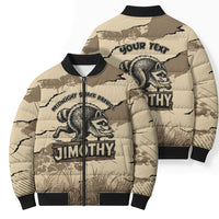 Personalized Jimothy the Raccoon Bomber Puffer Jacket Midnight Snack Patrol