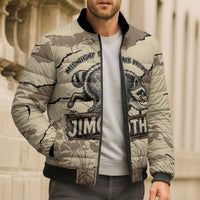 Personalized Jimothy the Raccoon Bomber Puffer Jacket Midnight Snack Patrol