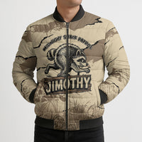 Personalized Jimothy the Raccoon Bomber Puffer Jacket Midnight Snack Patrol