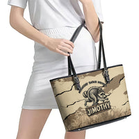 Jimothy the Raccoon Leather Tote Bag Midnight Snack Patrol