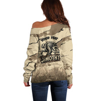 Personalized Jimothy the Raccoon Off Shoulder Sweater Midnight Snack Patrol