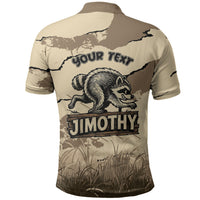 Personalized Jimothy the Raccoon Polo Shirt Midnight Snack Patrol