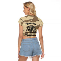 Personalized Jimothy the Raccoon Raglan Cropped T Shirt Midnight Snack Patrol