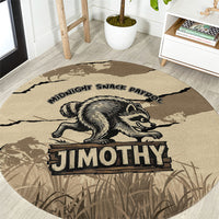 Jimothy the Raccoon Round Carpet Midnight Snack Patrol