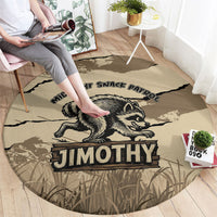 Jimothy the Raccoon Round Carpet Midnight Snack Patrol
