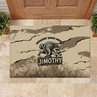 Jimothy the Raccoon Rubber Doormat Midnight Snack Patrol
