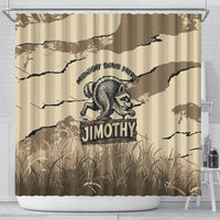 Jimothy the Raccoon Shower Curtain Midnight Snack Patrol
