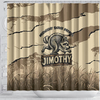 Jimothy the Raccoon Shower Curtain Midnight Snack Patrol