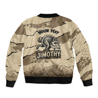 Personalized Jimothy the Raccoon Sleeve Zip Bomber Jacket Midnight Snack Patrol