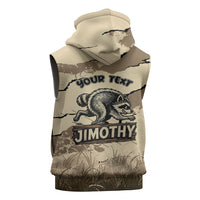 Personalized Jimothy the Raccoon Sleeveless Hoodie Midnight Snack Patrol